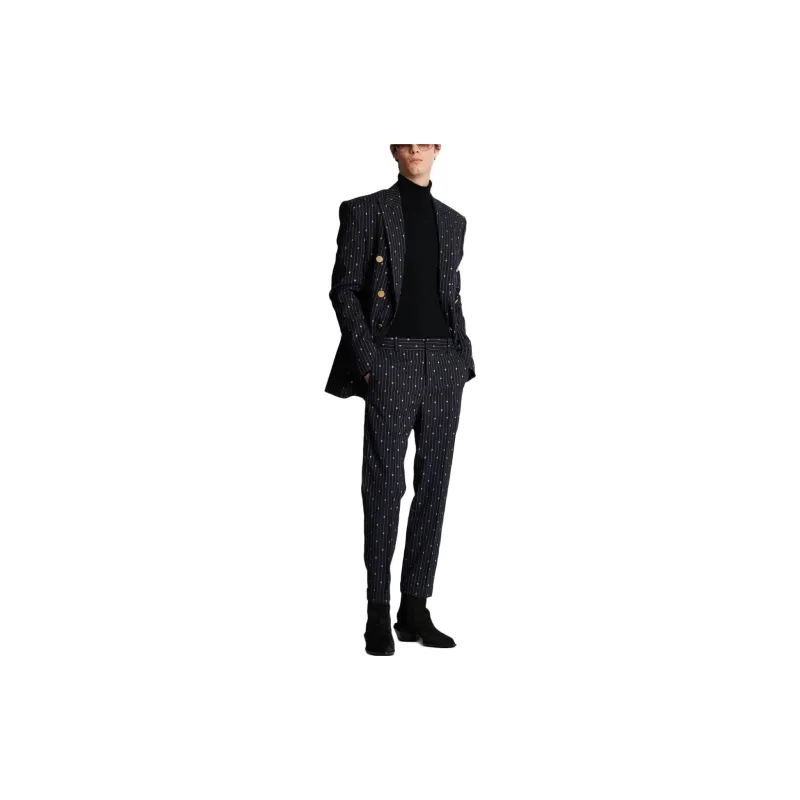 BALMAIN Suit Trousers Men Blue-3