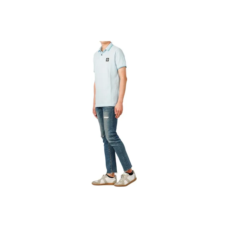 STONE ISLAND Polo Shirt Men's Sky Blue-3