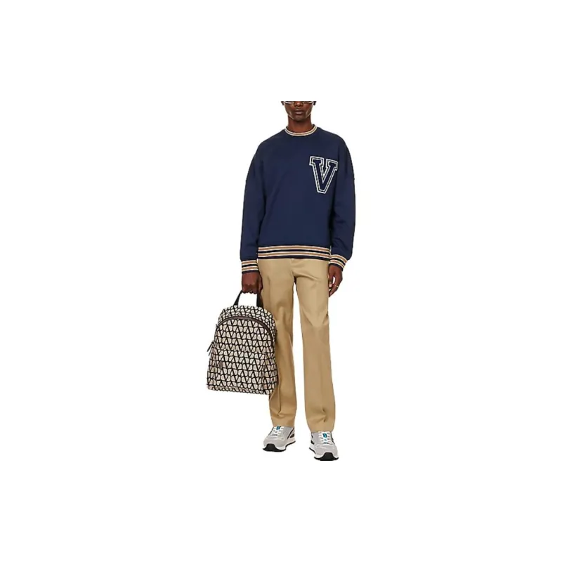 Valentino Logo Flocked Crewneck Sweatshirt-1