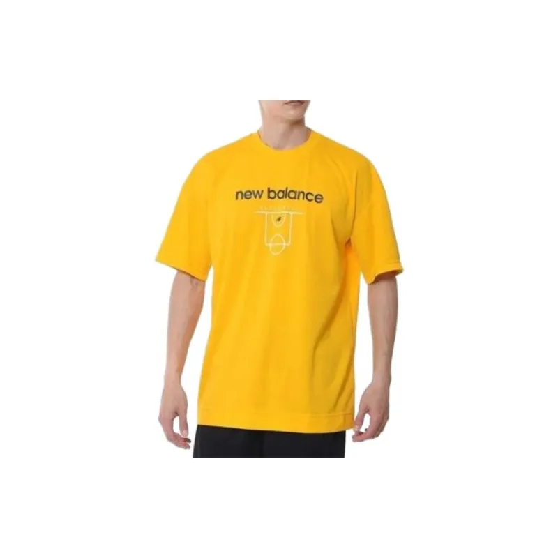 New Balance T Shirts Men Yellow-2