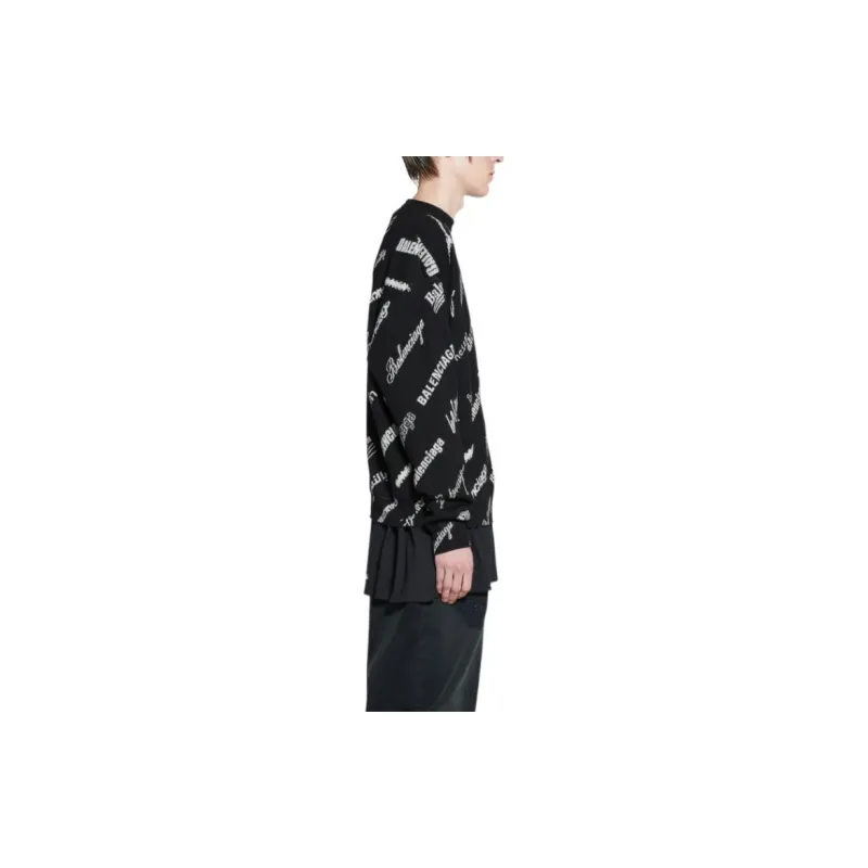 Balenciaga Logo Print Crewneck Sweater-5