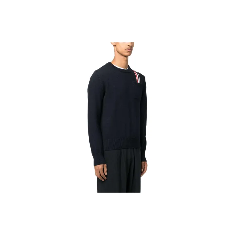 THOM BROWNE Rwb Stripe Crewneck Jumper-4