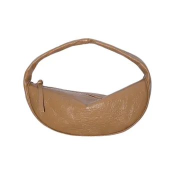 By Far Cush Sparrow Leather Creased Shoulder Bag
