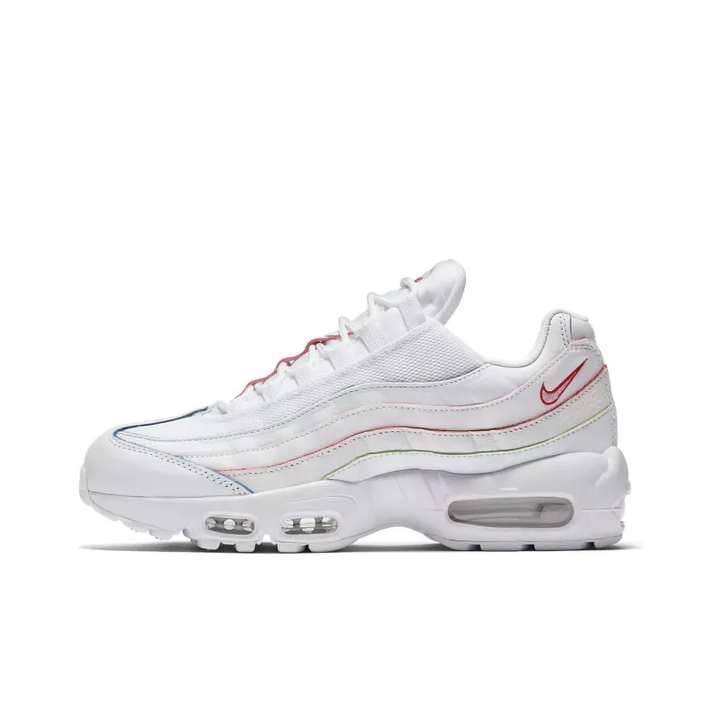 Nike Air Max 95 Triple White Rainbow Borders Women's-0