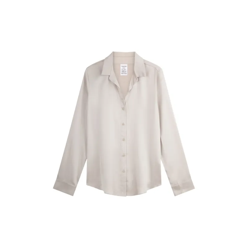 CALVIN KLEIN Pajama Tops Women's Beige Apricot-0