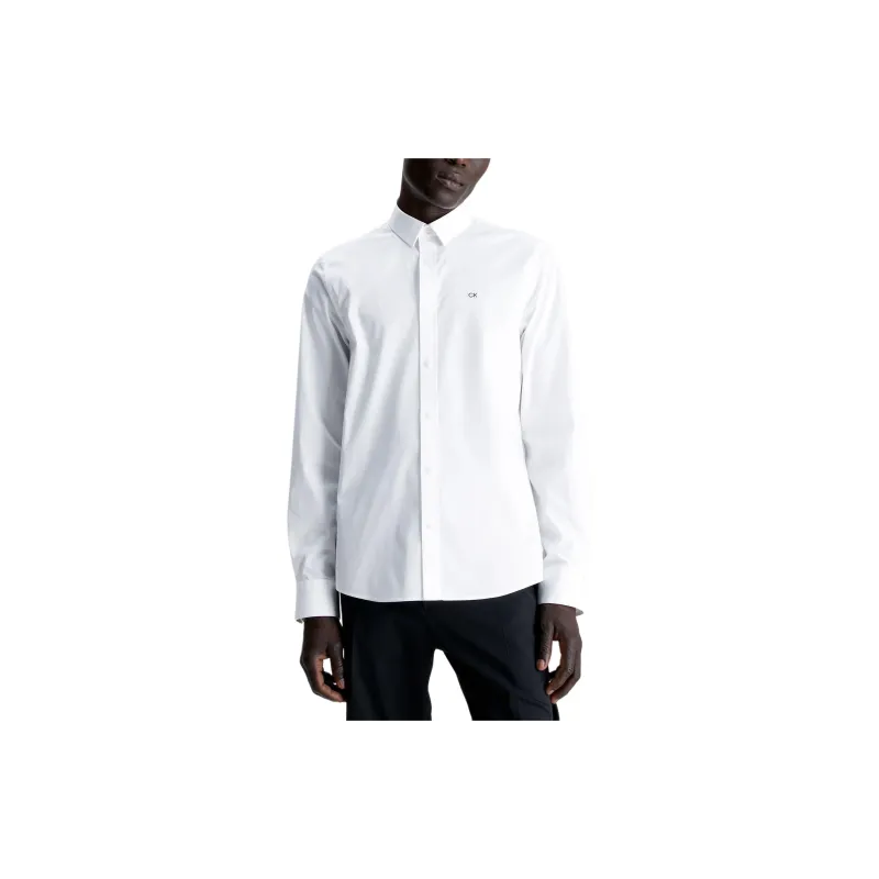 Calvin Klein Monogram embroidered Cotton Shirt-2
