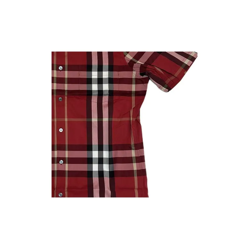 Burberry Shirts Men Red-1