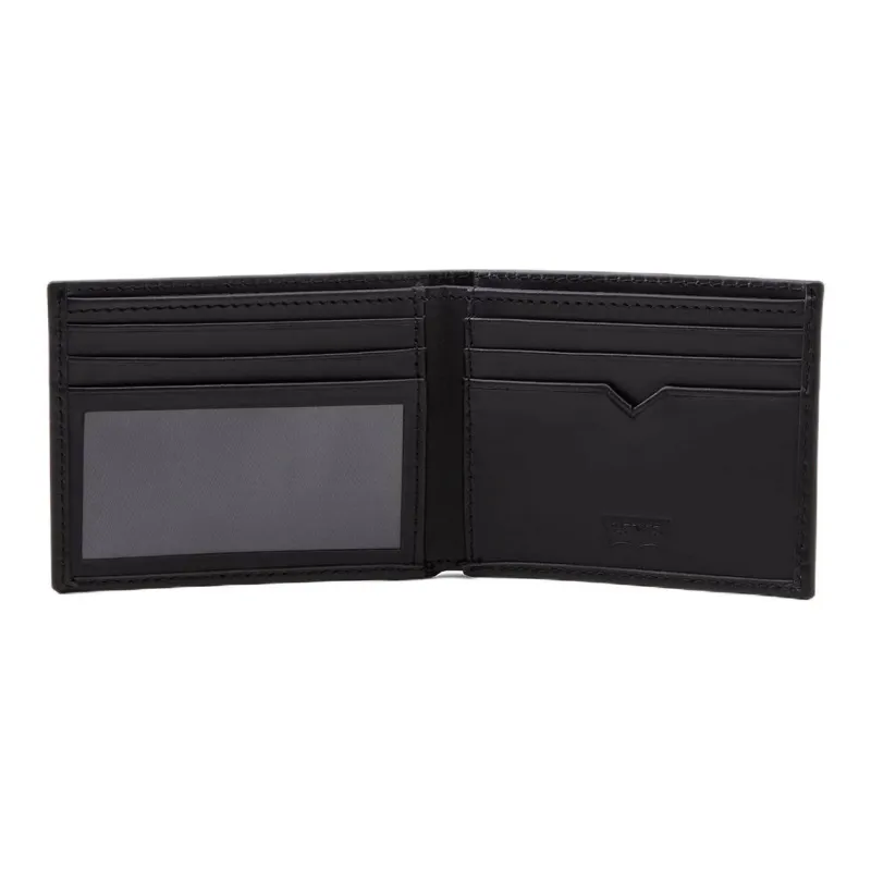 Levi’s Grained Leather Wallet Men's Black-2