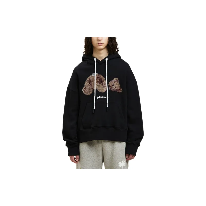 PALM ANGELS Pa Sequins Bear Hoodie-2