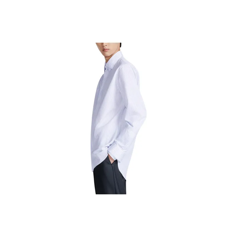 DIOR Homme Striped Collared Long Sleeve Shirt-2