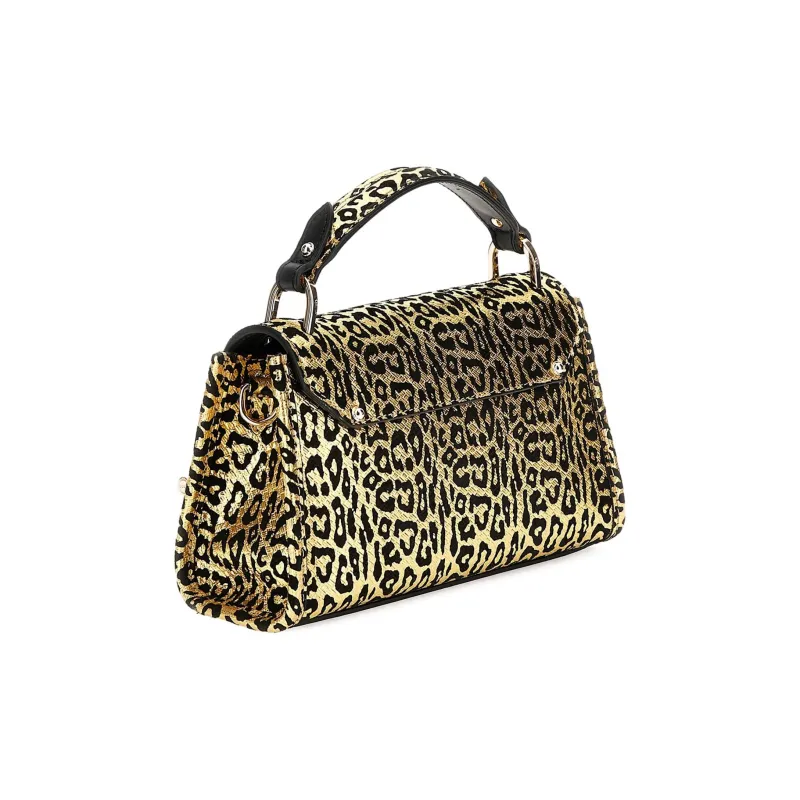 GUESS Genuine Leather Shoulder Bag Crossbody Bag Handbag Mini Women's Gold-1