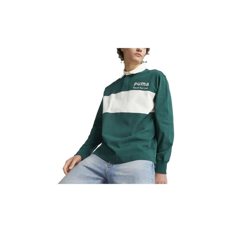PUMA TEAM Rugby Polo Shirts Men Green-2