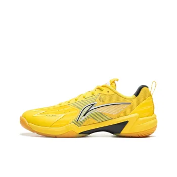 LiNing Anti Slip Wear Resistant Low Top Badminton Shoes Unisex Radiant Yellow