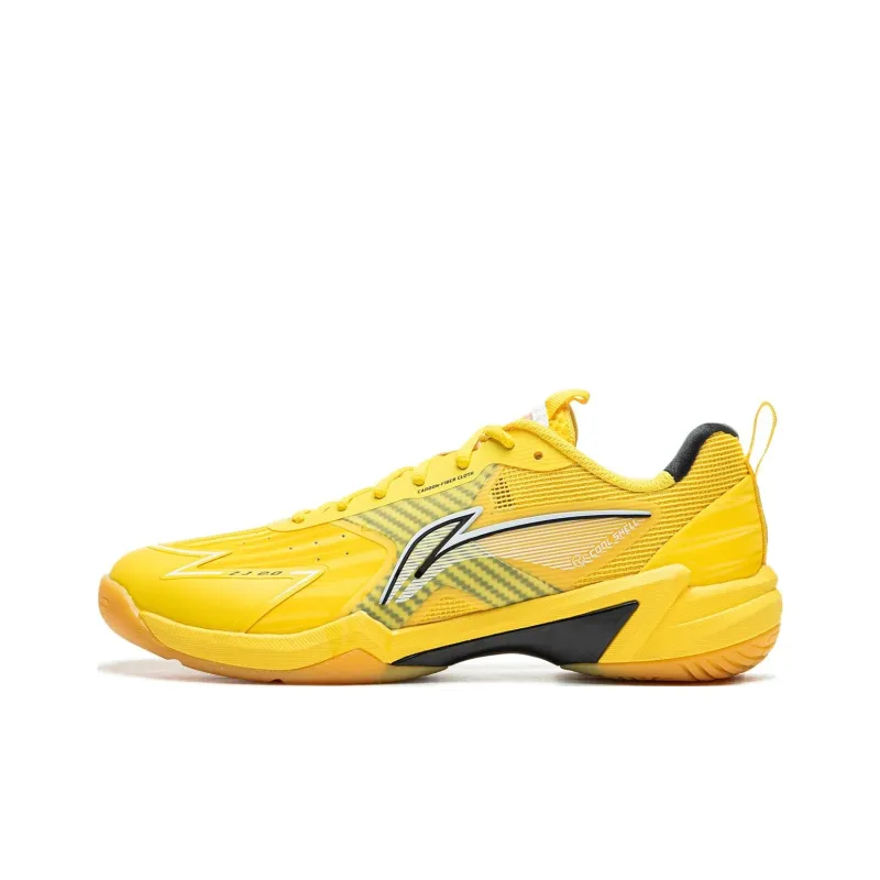 LiNing Anti Slip Wear Resistant Low Top Badminton Shoes Unisex Radiant Yellow-0