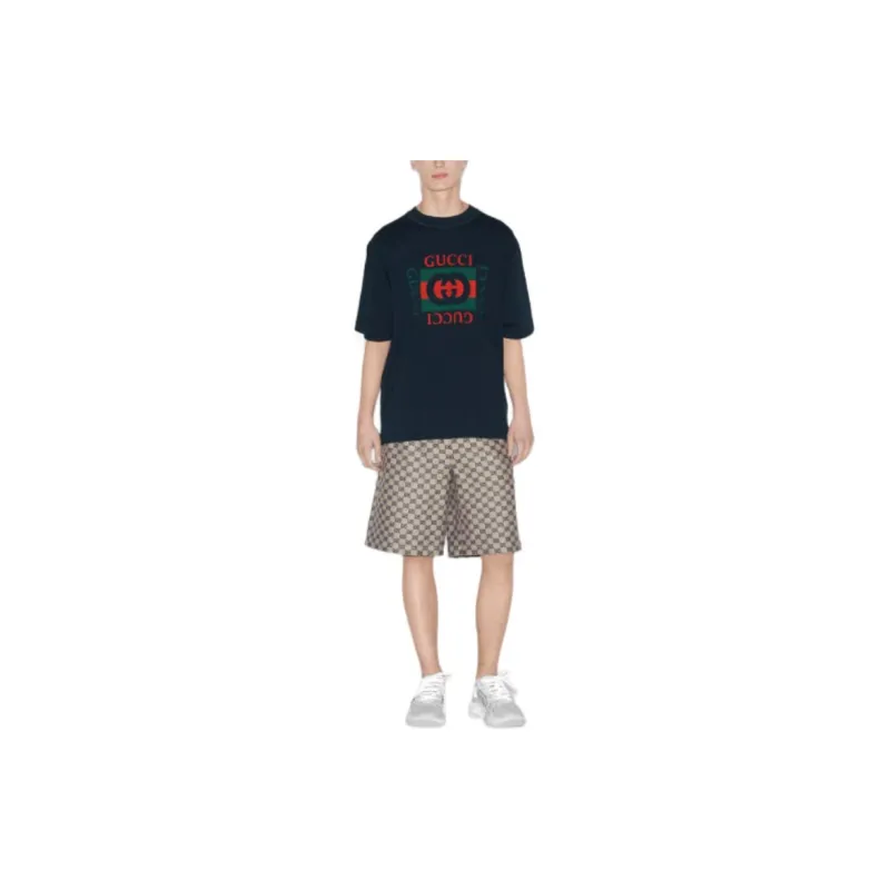 GUCCI Logo Printed Crewneck T-Shirt-3