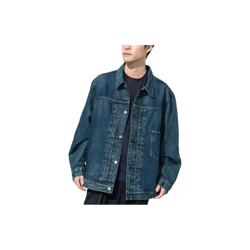 Levi's x EDIFICE SS24 Denim Jacket Men's Dark Indigo-6