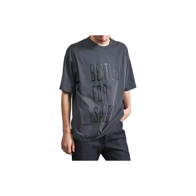 Monkey Time THE BEATLES Collaboration T-Shirts Unisex Gray-1