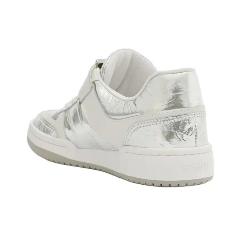 Schutz Low-Top Skateboard Shoes Women's Silver-3