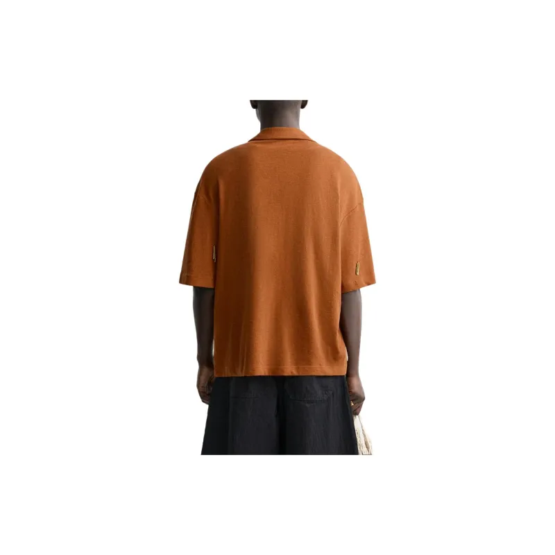 ZARA Shirts Men Dark Orange-2