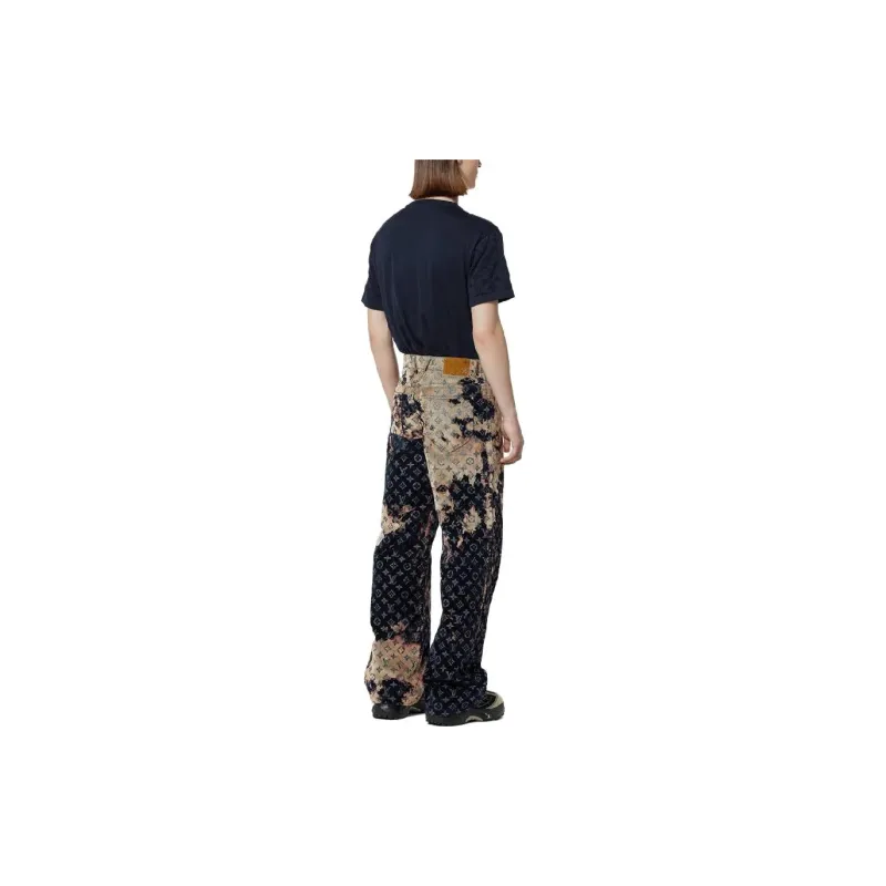 LOUIS VUITTON Monogram Bleached Denim Pants-2