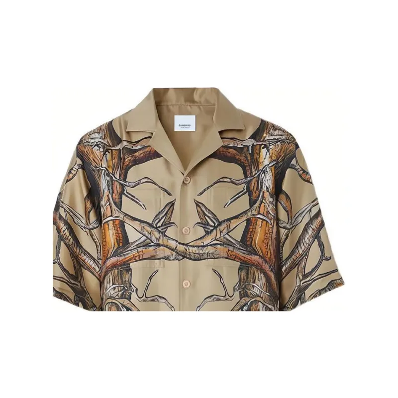 Burberry Shirts Men Beige-5