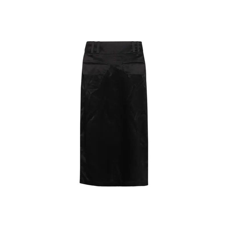 SAINT LAURENT Front Slit Midi Skirt-1