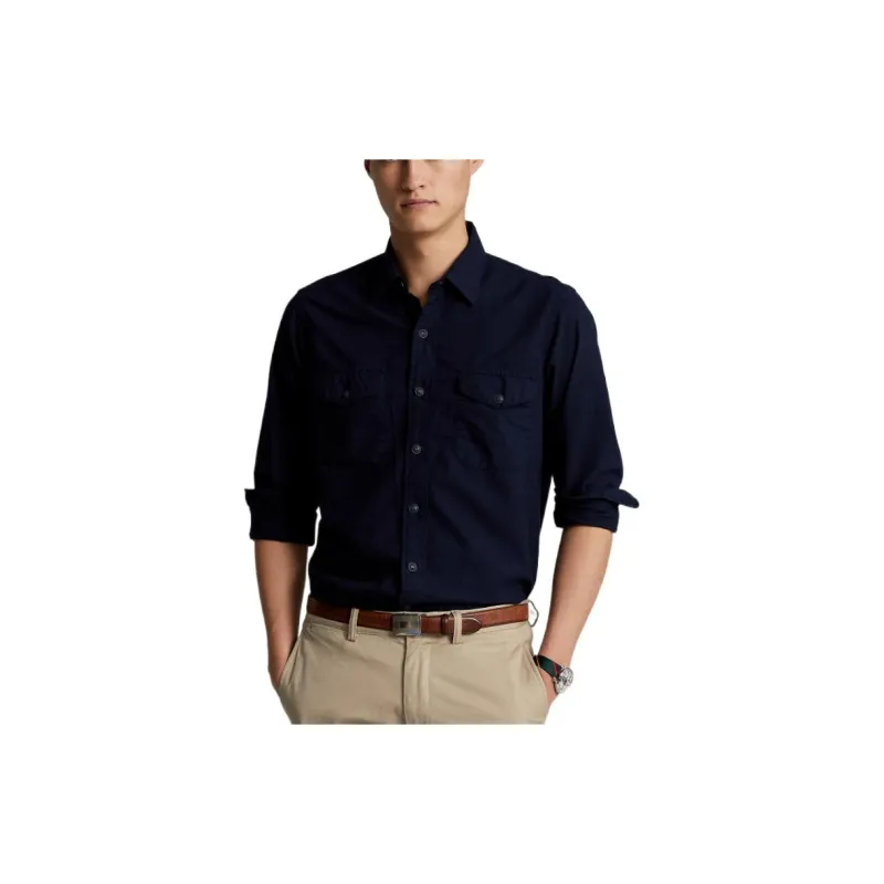 Polo Ralph Lauren Shirts Men Navy Blue-2
