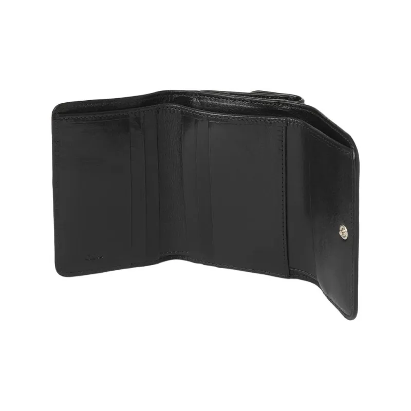 Chloe Smooth Finish Calfskin Wallet Small Size Women's Black-3