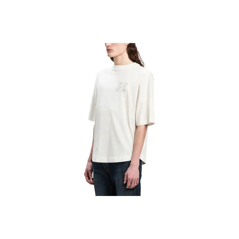 PALM ANGELS Pa Monogram Embroidered Crewneck T Shirt-3