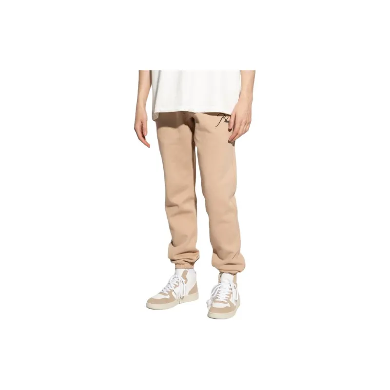 RHUDE Embroidered logo Cotton Track Pants-3