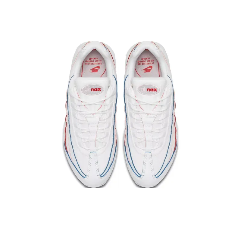 Nike Air Max 95 Triple White Rainbow Borders Women's-3