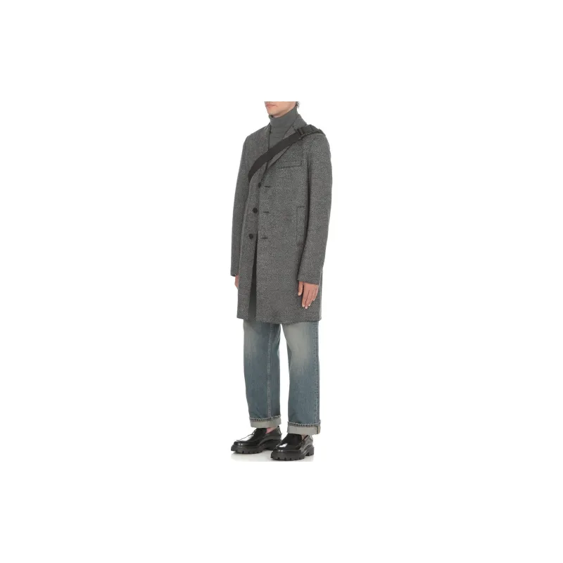 HARRIS WHARF LONDON Herringbone Single breasted Coat-1