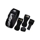 Three-Piece Set Black[Belt+Lifting Straps+Wrist Brace]