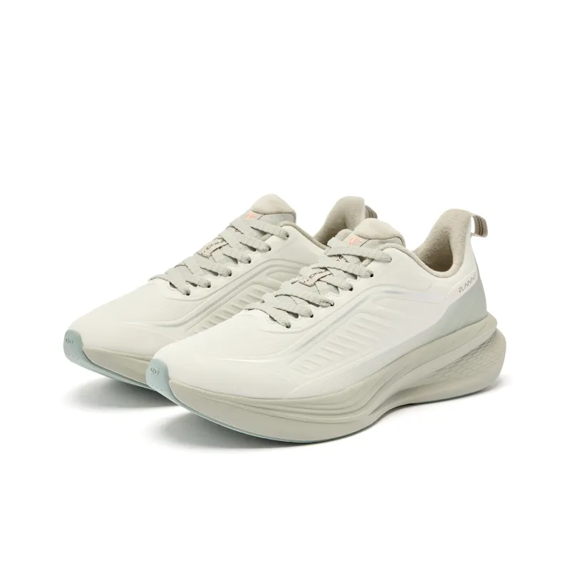 QIAODAN Rainwing 4.0 Running Shoes Men Low Top Birch White/Mist Green-2