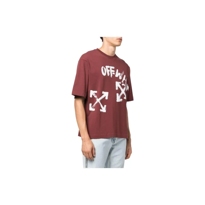 OFF WHITE Paint Script Over Skate T shirt-2