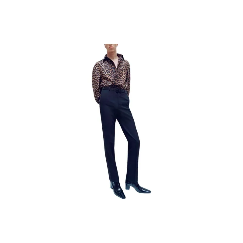 SAINT LAURENT High Waist Tuxedo Trousers-2