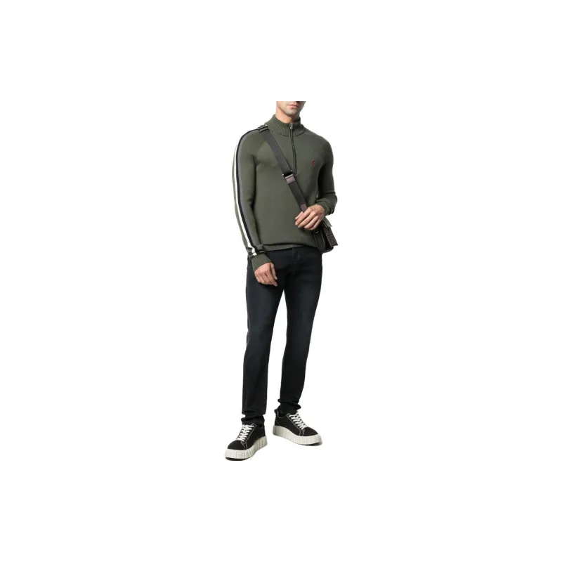 Perfect Moment Embroidered Logo Quarter Zip Sweater-1