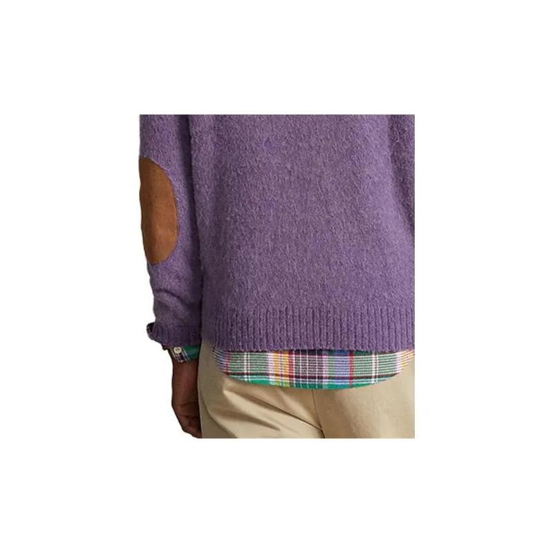 Polo Ralph Lauren FW23 Crew Neck Fitted Long Sleeved Sweater Men's Purple-6