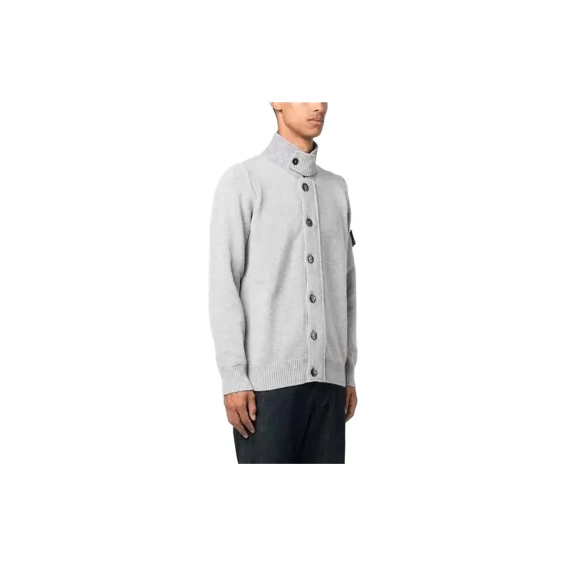 STONE ISLAND High Neck Knitted Cardigan-3