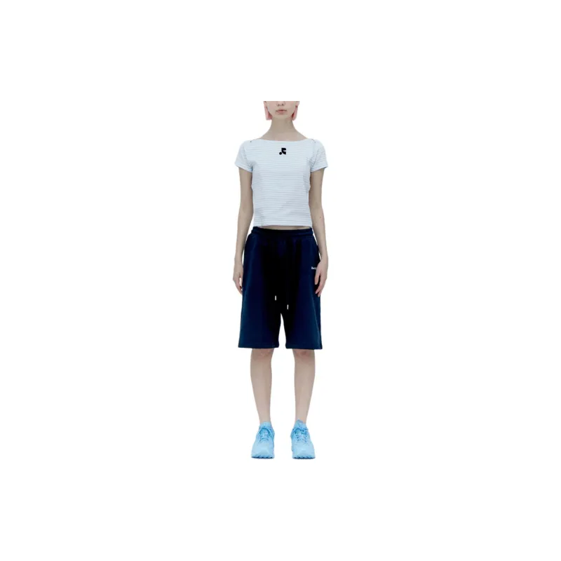 Rest&Recreation LOGO JERSEY SHORTS Casual Shorts Unisex NAVY/Marine Blue-3