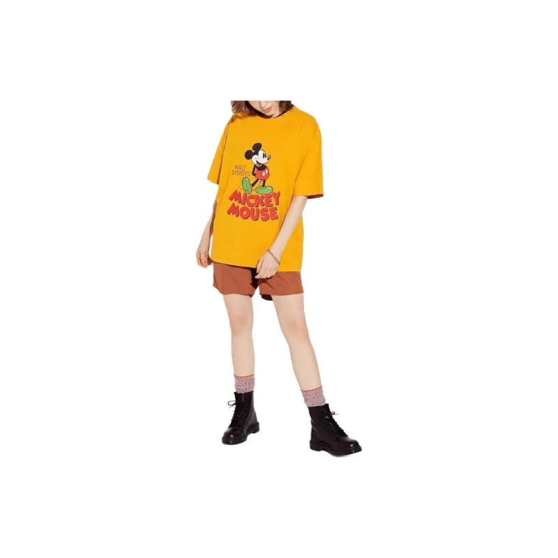 Disney X UNIQLO T Shirts Unisex Lemon Yellow-3
