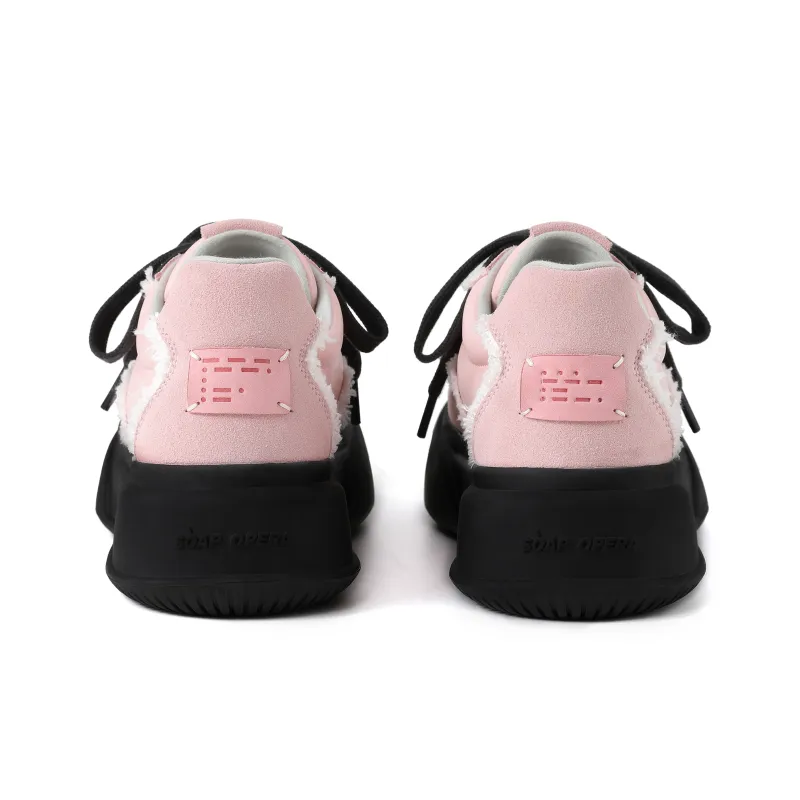 SOAP OPERA Dexun Series Skateboard Shoes Unisex Low Top Black/Pink/White-5