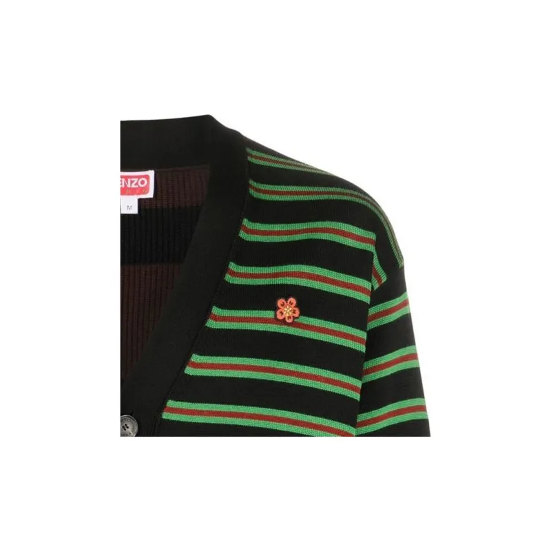 KENZO Long Sleeved Striped Cardigan-5