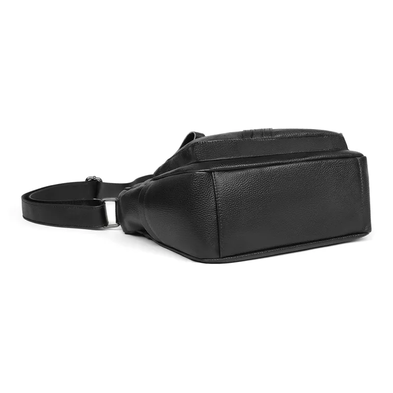 C°BANNER Cow Leather With Synthetic Leather Shoulder Bag, Crossbody Bag Regular Women's Black-5