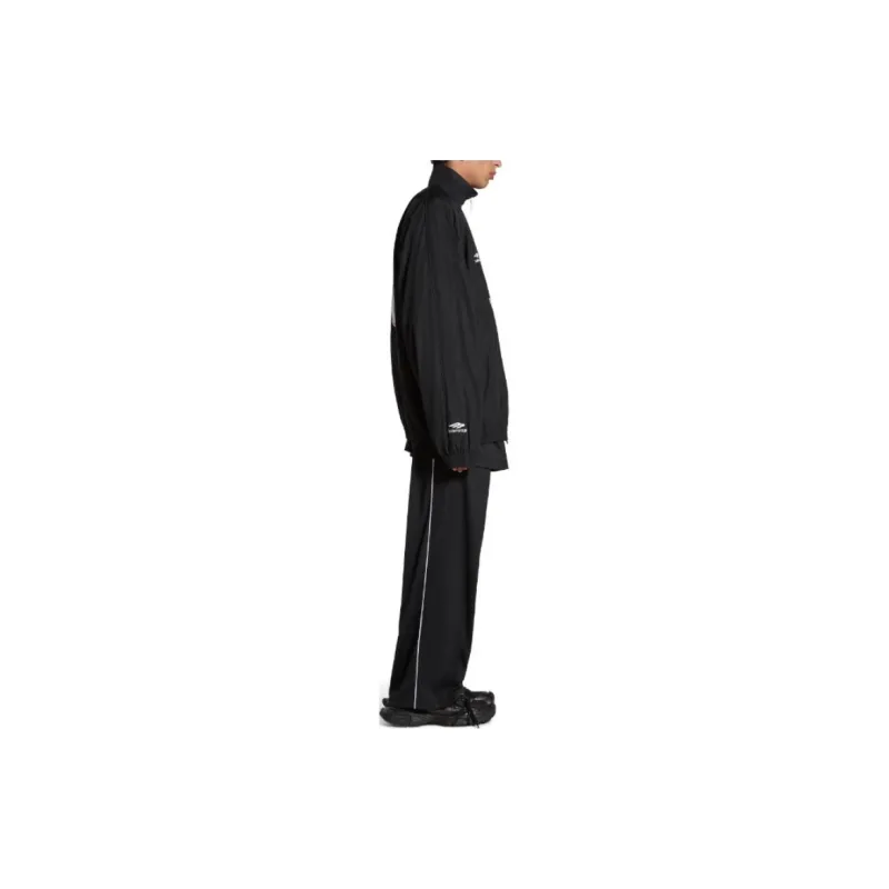 Balenciaga Soccer SS24 Jackets Coats Loose Fit Style Men's Black-4