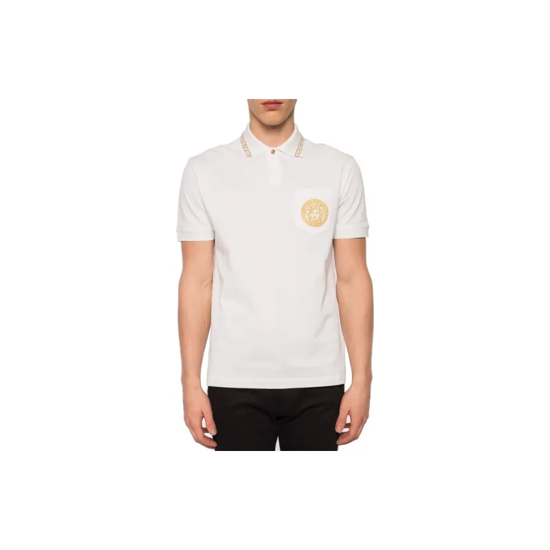 VERSACE Polo Shirts Men White-2