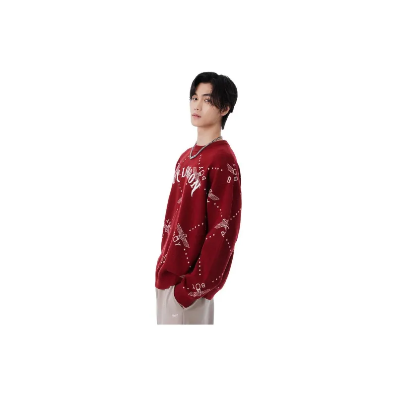 Boy London Knitwear Unisex Burgundy-2