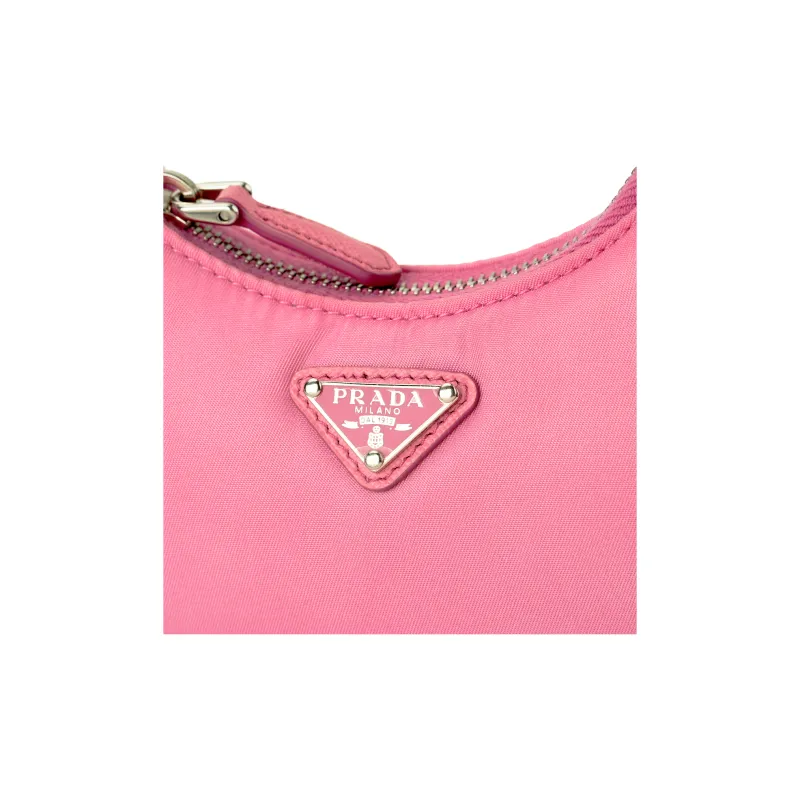 PRADA HoboRe-Edition Nylon One Shoulder Handbag Women's Autumn Begonia Pink-6