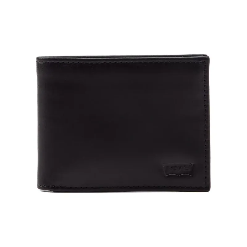 Levi’s Grained Cow Leather Wallet Men's Black-0