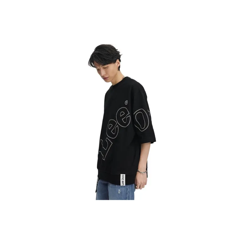 Lee Drop Shoulder Sleeve T Shirt Men's Black-4